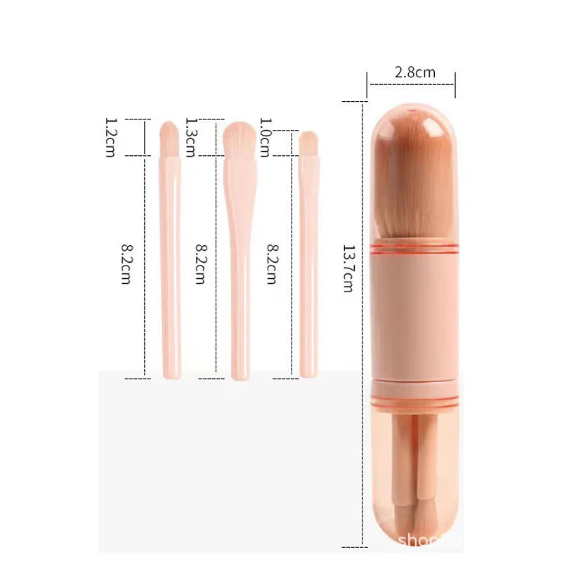 4 in 1 Mini Cute Makeup Brush Set