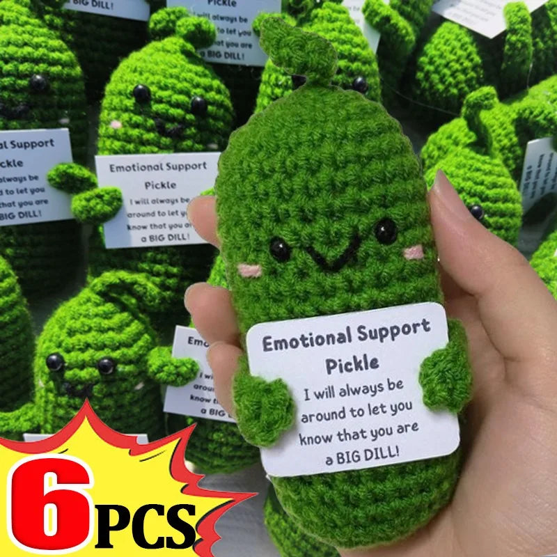 Handmade Emotional Support Pickle Crochet