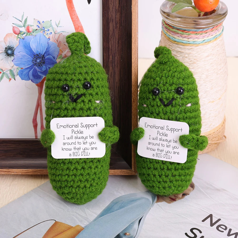 Handmade Emotional Support Pickle Crochet