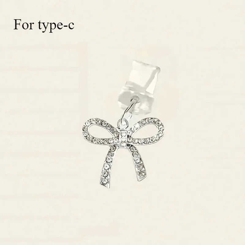 Cute Bow Diamond Phone plug