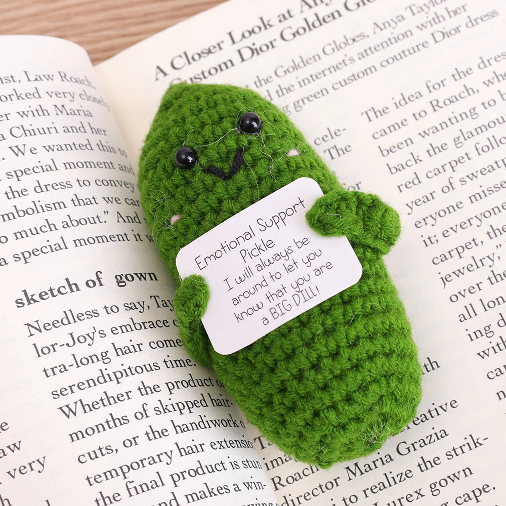 Handmade Emotional Support Pickle Crochet