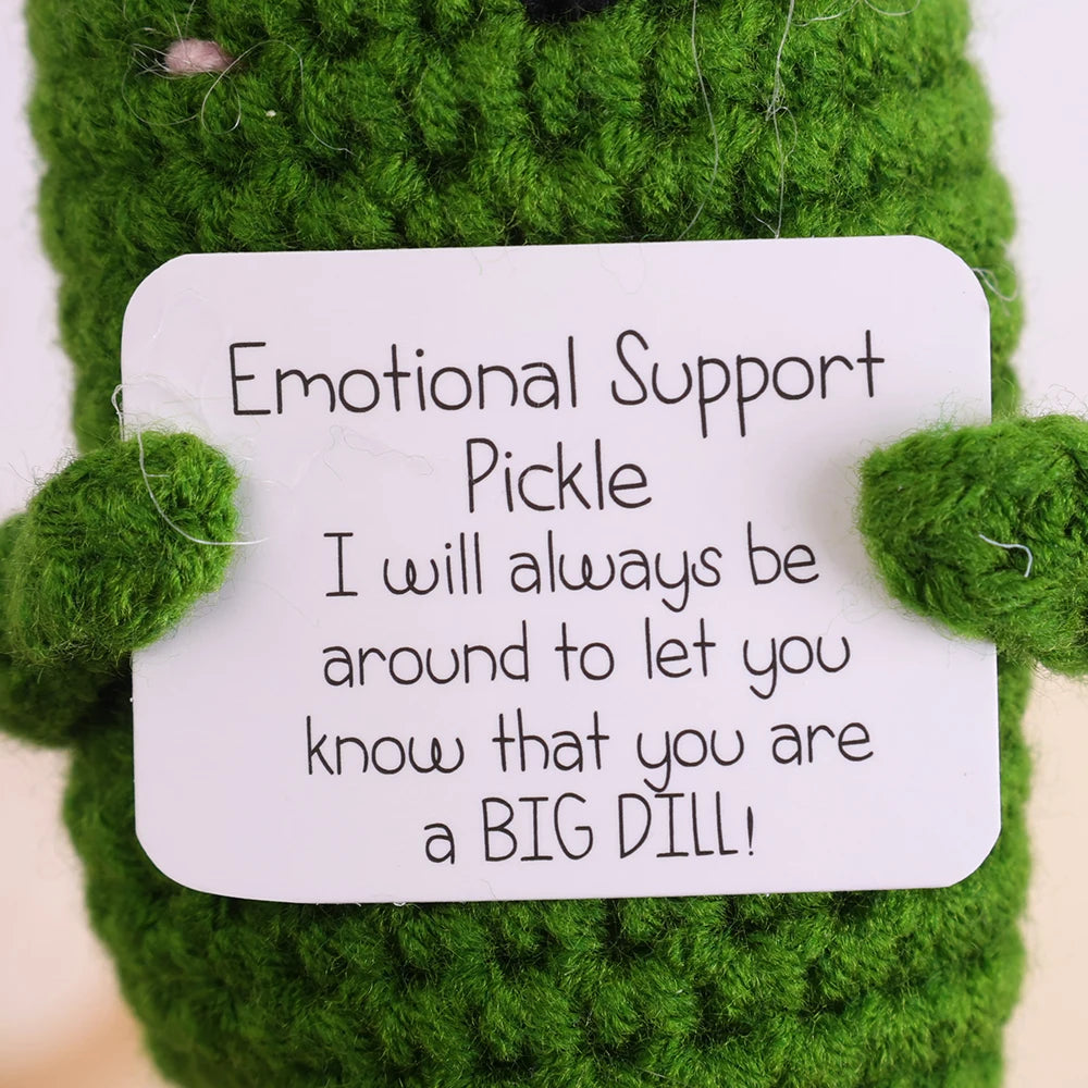 Handmade Emotional Support Pickle Crochet