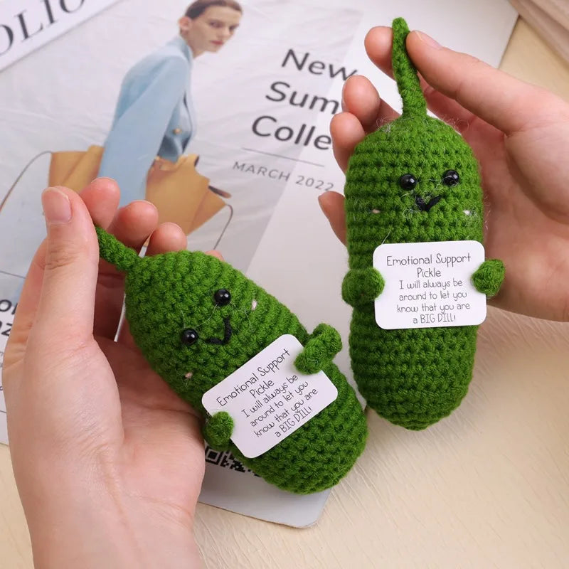 Handmade Emotional Support Pickle Crochet