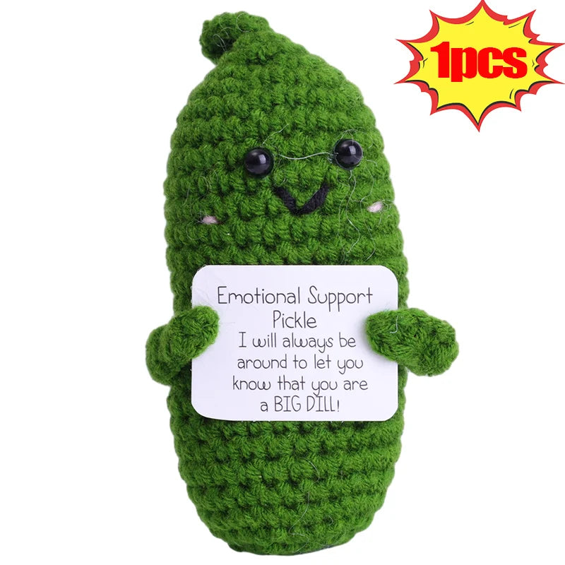 Handmade Emotional Support Pickle Crochet