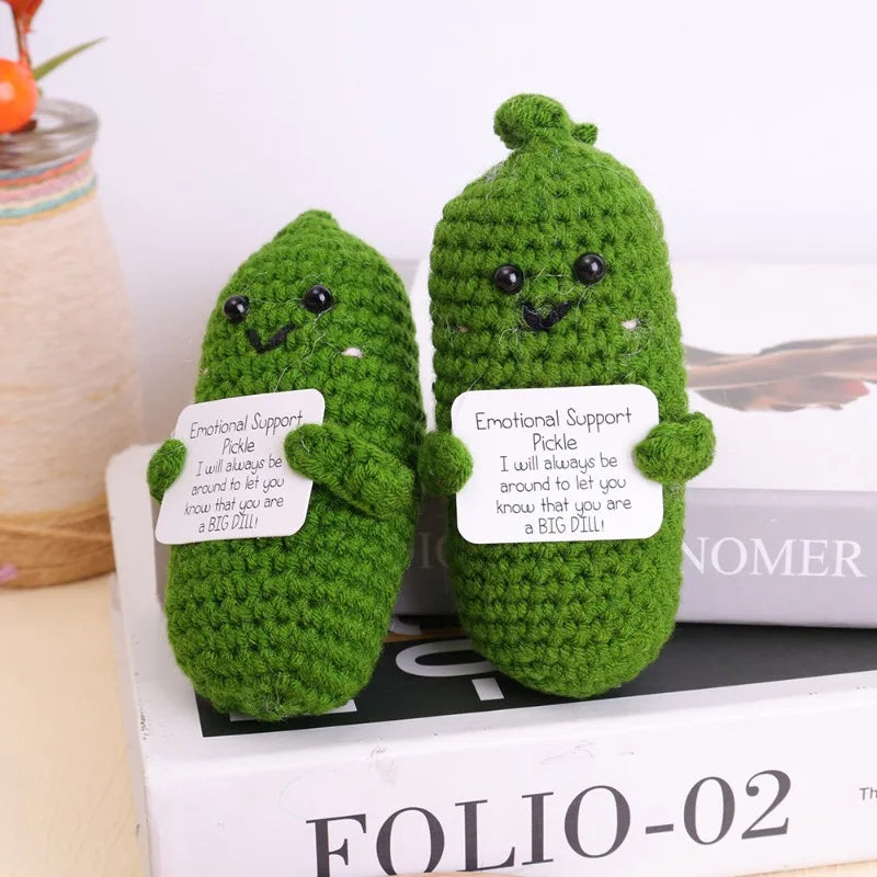 Handmade Emotional Support Pickle Crochet