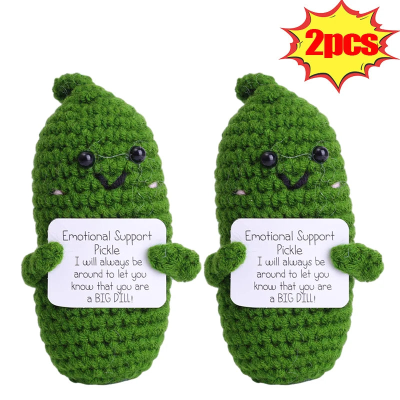 Handmade Emotional Support Pickle Crochet