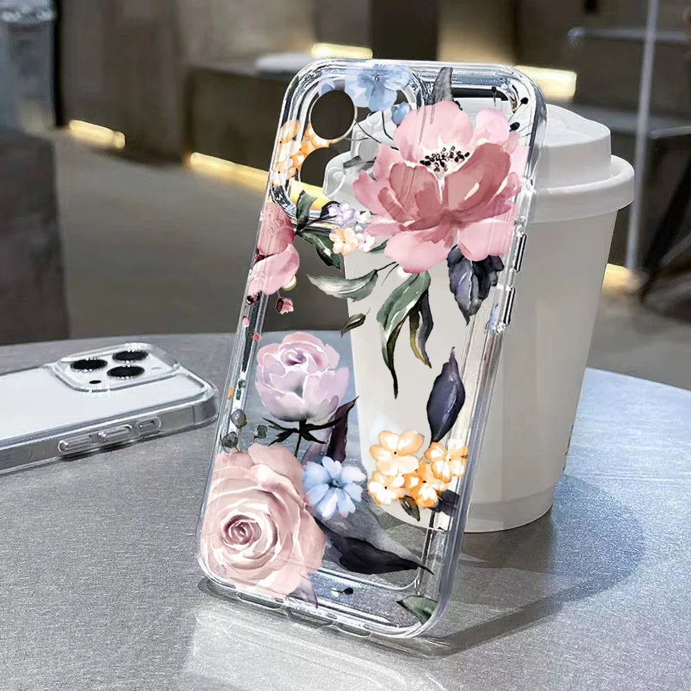 Lotus Flower Transparent Phone Case