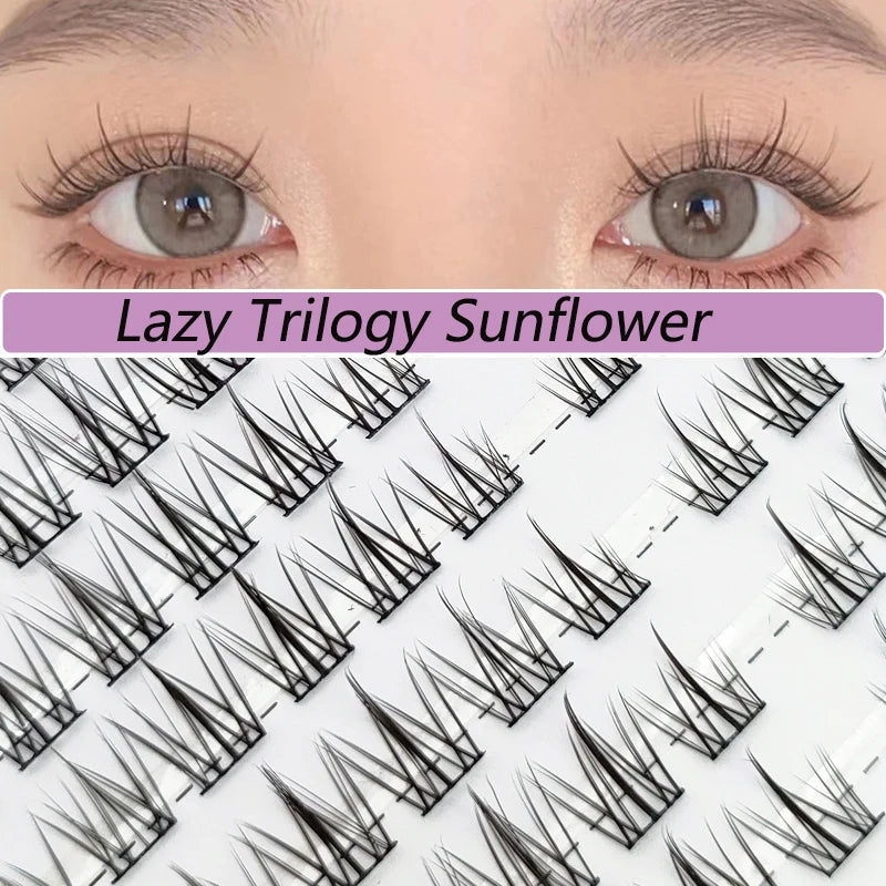 120Pcs Large Capacity Sunflower False Eyelash Personal Eyelash